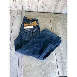 Whimsigoth heritage old money Rustic Denim Women's Blue Fit Jeans Size 10